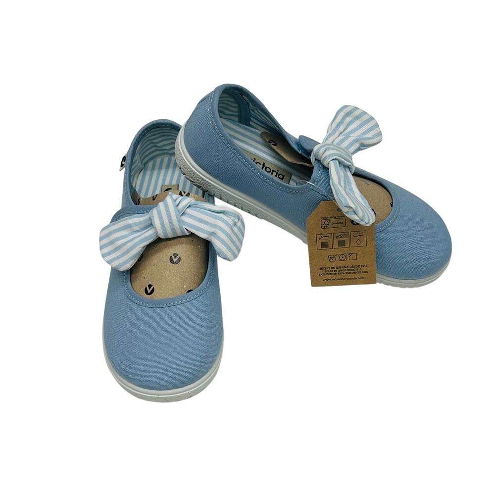 Victoria 28 EU (11 US) Blue Mary Jane Sneakers with Bow